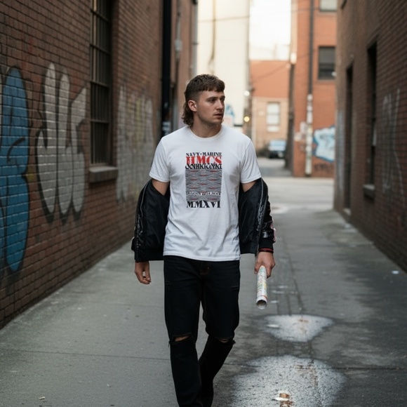 Alstyle HMCS Donnacona Graphic Tee White Regular - Picture 3 of 6